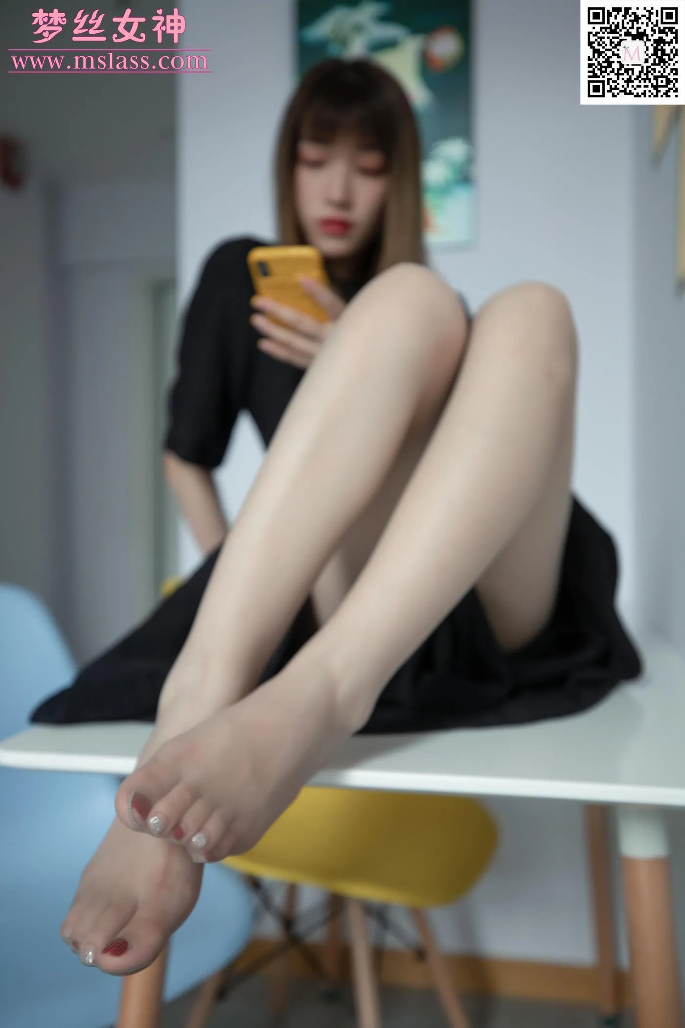 [MSLASS梦丝女神] 2020.06.18 NO.115 晓晓6 黑衣少女 [63P]插图7